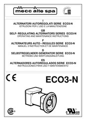 Mecc Alte spa ECO3 Série Manuel D'instruction Et De Maintenance