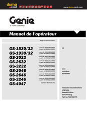 Terex GS4612A-110000 Manuel De L'opérateur