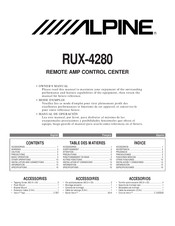 Alpine RUX-4280 Mode D'emploi