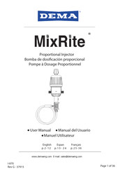 Dema MixRite 570CL Manuel Utilisateur