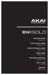 Akai Professional EWI Solo Guide D'utilisation Rapide