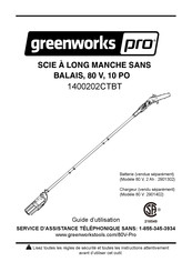 GreenWorks Pro 1400202CTBT Guide D'utilisation