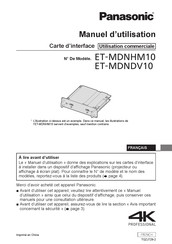 Panasonic ET-MDNDV10 Manuel D'utilisation