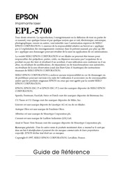 Epson EPL-5700 Guide De Référence