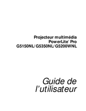 Epson PowerLite Pro G5200WNL Guide De L'utilisateur