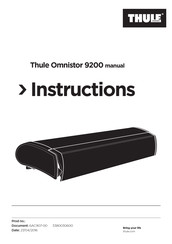 Thule Omnistor 9200 Instructions