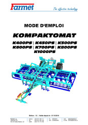 Farmet Kompaktomat K800PS Mode D'emploi