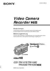 Sony Handycam Vision TRV108E Mode D'emploi