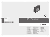 Bosch GPL 3 Professional Notice Originale