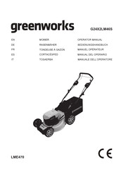 Greenworks LME470 Manuel Opérateur