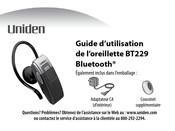 Uniden BT229 Guide D'utilisation