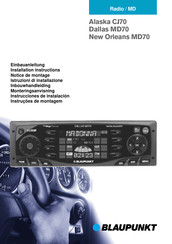 Blaupunkt New Orleans MD70 Notice De Montage