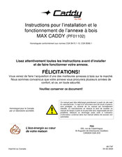 PSG PF01102 Instructions Pour L'installation Et Le Fonctionnement