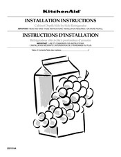 KitchenAid KSCS25FKWH01 Instructions D'installation
