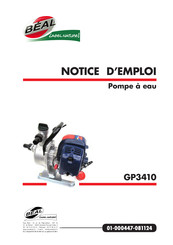 BEAL GP3410 Notice D'emploi