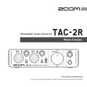 Zoom TAC-2R Mode D'emploi