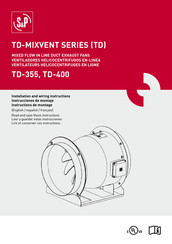 S&P TD-400 Instructions De Montage
