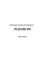 Yamaha PLG100-VH Mode D'emploi