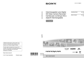 Sony Handycam NEX-VG20 Mode D'emploi