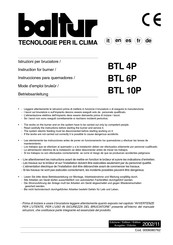 baltur BTL 10P Mode D'emploi