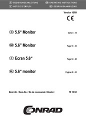 Conrad 75 15 92 Notice D'emploi