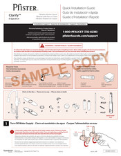 Pfister F-529-FCY Guide D'installation Rapide