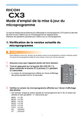 Ricoh CX3 Mode D'emploi