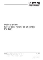 Miele professional PG 8504 Mode D'emploi