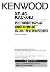 Kenwood KAC-X4D Mode D'emploi