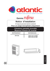 Atlantic Fujitsu ARYG 54 LHTBP Notice D'installation