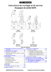 ARI ARMATUREN SAFE 900 Série Instructions De Montage Et De Service