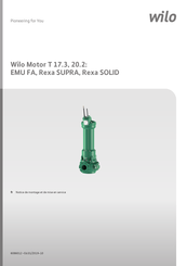 Wilo Rexa SUPRA T 20.2 Notice De Montage Et De Mise En Service