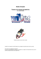 WilTec 62553 Mode D'emploi