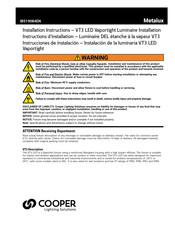 Cooper Lighting Metalux VT3 Instructions D'installation