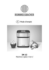 Rommelsbacher IM 12 Mode D'emploi