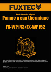 FUXTEC FX-WP152 Mode D'emploi Original