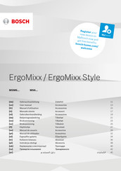 Bosch ErgoMixx Style MSM6 Manuel D'utilisation