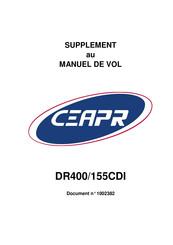 CEAPR DR400/120D Supplément Au Manuel De L'utilisateur