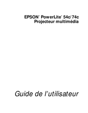Epson PoxerLite 54c Guide De L'utilisateur