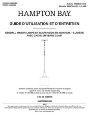 HAMPTON BAY KENDALL MANOR EHD82620-1-P-MB Guide D'utilisation Et D'entretien