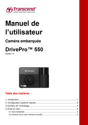 Transcend DrivePro 550 Manuel De L'utilisateur