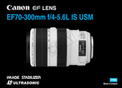 Canon EF 70-300mm f/4-5.6 IS USM Mode D'emploi
