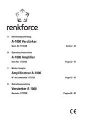 Renkforce 1173728 Mode D'emploi
