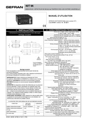 gefran 40T 96 Manuel D'utilisation