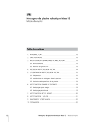 Maytronics Mass 12 Mode D'emploi