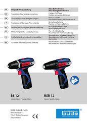 Güde BS 12-201-20K Traduction Du Mode D'emploi D'origine