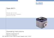 Burkert 8071 Manuel D'utilisation