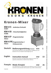 Kronen KM-4 P Mode D'emploi