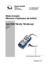 Sauter TB 200-0.1US Mode D'emploi