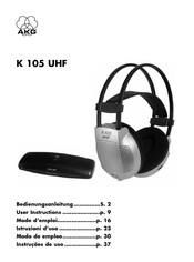 AKG K 105 UHF Mode D'emploi